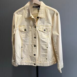 Chico’s Denim Butter Yellow Jacket Size 1/ Medium